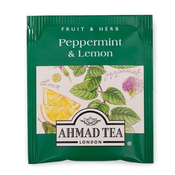 Ahmad Tea - Peppermint & Lemon Tea, 20 ct (Pack of 1) - Decaffeinated & Sugar-Free