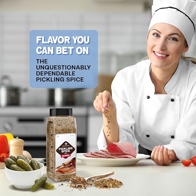 Dependable Foods Pickling Spice - 10 oz. Jar - Easy Dispensing Lid – Kosher, Non-GMO Pickling Spice Mix for Vegetables, Canning Pickles, & More