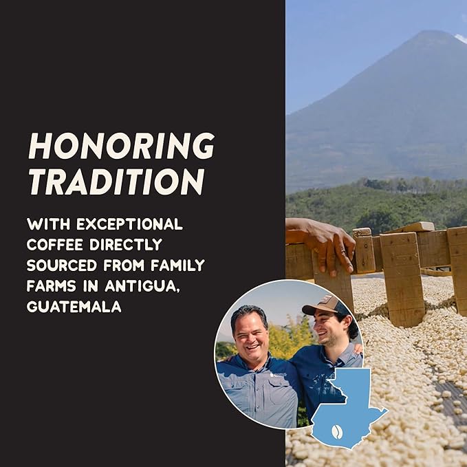 Angelino's Coffee Breakfast Blend Coffee, 12oz Ground, Medium Roast Reserve, Guatemalan Guatemala Coffee with Chocolate Notes, Hints of Caramel and Citrus, Premium Experience - Breakfast in Antigua
