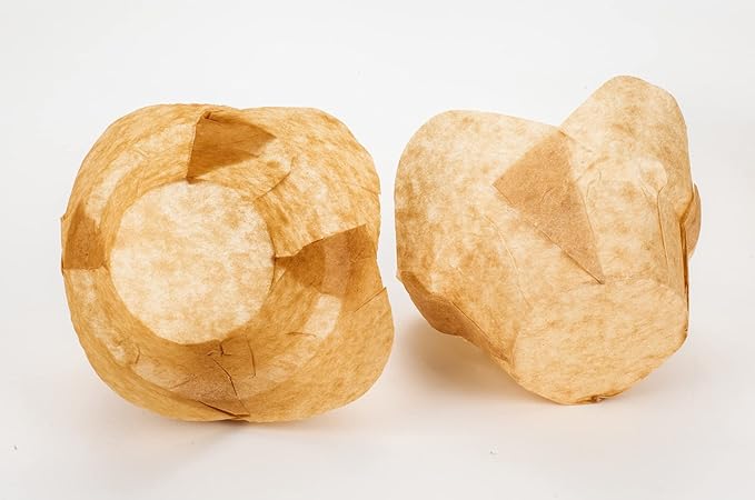 GOLDEN APPLE, 100 Pcs Tulip Cupcake Liner Lotus Parchment Baking Cup Muffin Tins Cups for Weddings, Birthdays, Baby Showers, Natural)