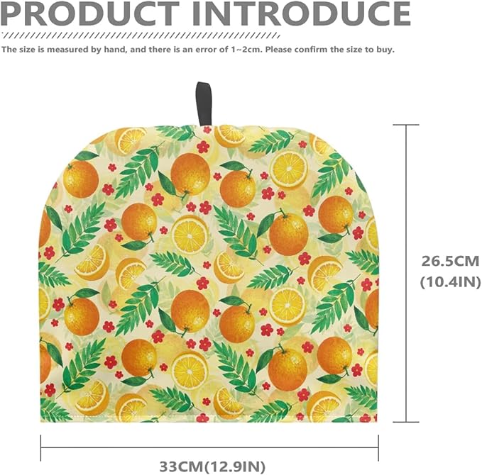 Tea Cozy Yellow Orange Print Creative Insulated Tea Cosy Extra Thick Home Kitchen Decoration Creative Gifts Dust Teapot Cover Kitchen Accessories for Travel