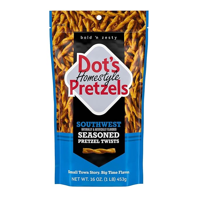 Dot's Pretzels Southwest Seasoned Pretzel Twist Snack, 16oz Grocery Sized Bag