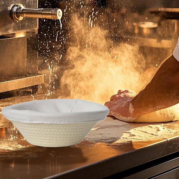 Bread Basket - Oval Bread Proofing Baskets Cotton Rope - Kitchen Gadget, Baking Supplies for Artisan Breads Pastry Making use
