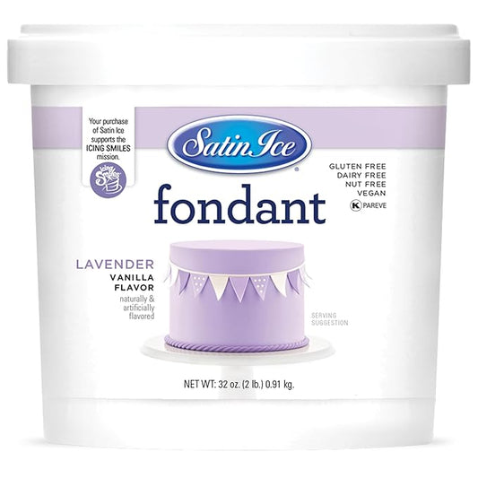 Satin Ice Fondant for Cake Decorating, Lavender (2 Pound)