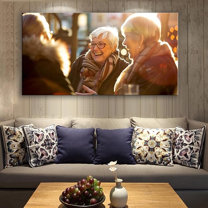 Personalized Custom Canvas Prints, Photo on Canvas Transform Your Photos into Stunning Framed Wall Art-Digitally Printed Photo to Canvas - Ideal for Home Decor, Gifts (40L?쐘20W" 100x50cm)