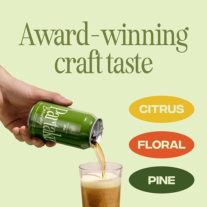 Partake Brewing Craft Non Alcoholic Beer, IPA 24 Pack x 12 Fl Oz Cans - Low Calorie & Carb, No Sugar, All Natural Ingredients - Award-Winning Taste, Non Alcoholic Beer Without the Empty Calories