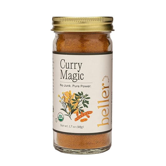 CURRY MAGIC | 1.7 oz | Organic Spice Blend Seasoning | Rachel Beller Nutrition Power Spicing