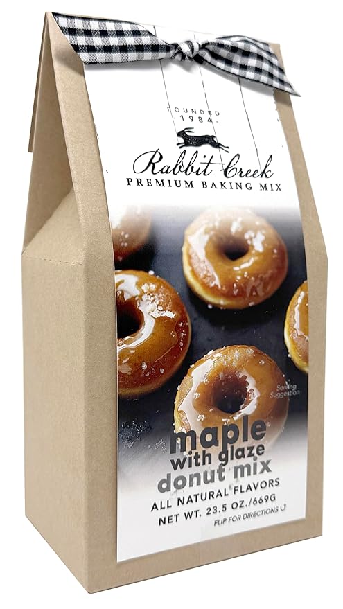 Rabbit Creek Maple Donuts Mix with Glaze Included ??Baked Donuts, Not Fried ??Donut Baking Mix