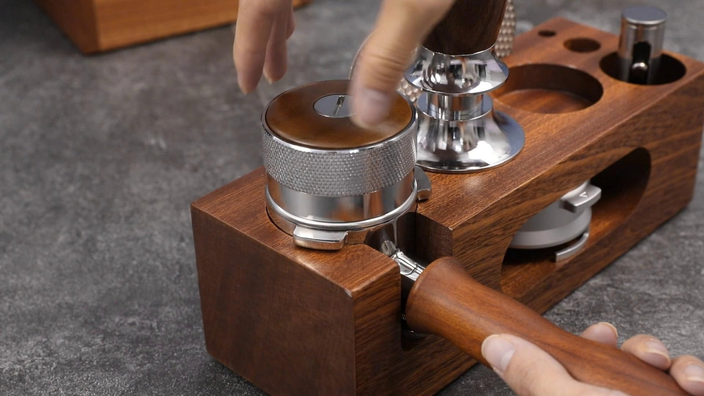 Teyearlife espresso tamping station called Coffee Tamper Station Fit 51 to 54mm Espresso