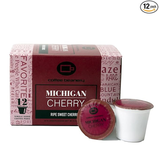Michigan Cherry Coffee Pods by Coffee Beanery | 12ct Medium Roast Arbica Coffee