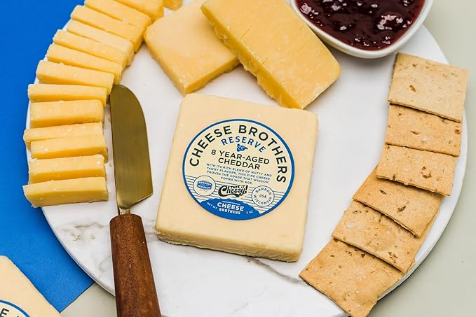 Cheese Bros "Hope You're Feeling Cheddar Soon" Gift Basket | Fresh from Wisconsin | Includes Signature Cheeses, Cheddars, Honey with Dipper, and Salami | Feel Better and Get Well Soon Gift