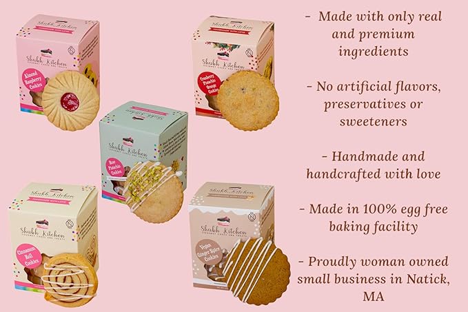 Vegan Ginger Spice Cookies- Holiday Cookies, Gourmet Vegan Snack, 100% Egg-Free, Dairy-Free, Allergy-Friendly, Plant-Based Treats, Festive Spiced Cookies, 5.5 oz Pack