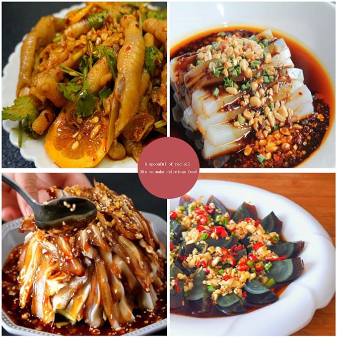 Chili oil, hot sesame oil, spicy chili oil, Chinese pepper oil noodle cooking, 14.81 ounce bottle with crispy chili chips, crispy fried chili skin, crispy/vegan/everything is good (fragrant hot)