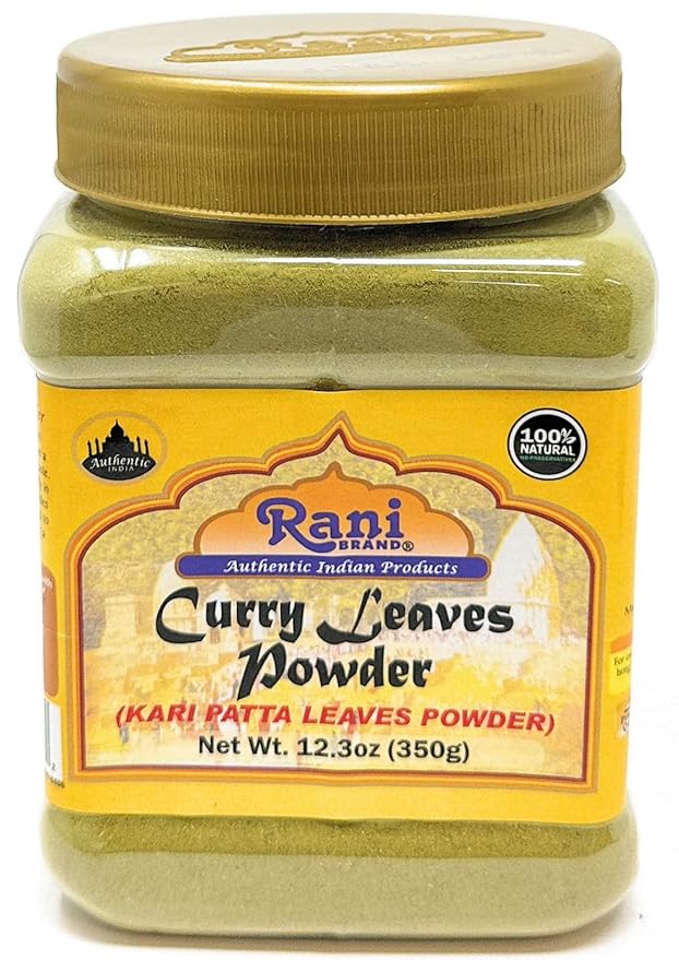 Rani Curry Leaves Powder (Kari Neem Patha) Indian Spice 12.3oz (350g) PET Jar ~ All Natural | Vegan | Gluten Friendly | NON-GMO | Indian Origin
