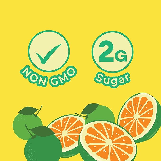 Jans Sparkling Prebiotic Soda Beverage ??Calamansi 8.4 Fl Oz (6-Pack) ??Low Calorie, NO Added Sugar, Non-GMO Sparkling Fruit Beverage, Gut Health Support