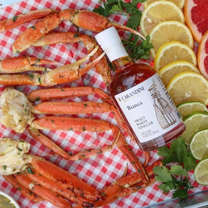 Carandini Bianca Sweet White Vinegar, Gluten-Free, Gourmet Italian White Condiment Made in Italy - 8.45 fl oz (Pack of 2)