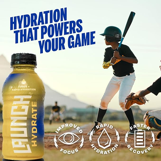 Sports Drink 12-Pack ??Tropical Flavor ??Real Cane Sugar, 3x Electrolytes, Cognizin for Focus, Natural Juice, No Artificial Dyes ??Trusted by Perfect Game