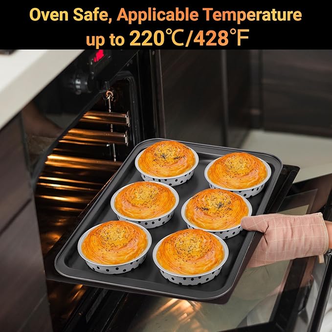 Beasea Aluminum Ramekins Disposable, 200 Pack 4" 7.3oz 215ml Baking Foil Cups Mini Ramekin Cup Cupcake Aluminum Baking Cups No Lids for Party - Black Dot in White