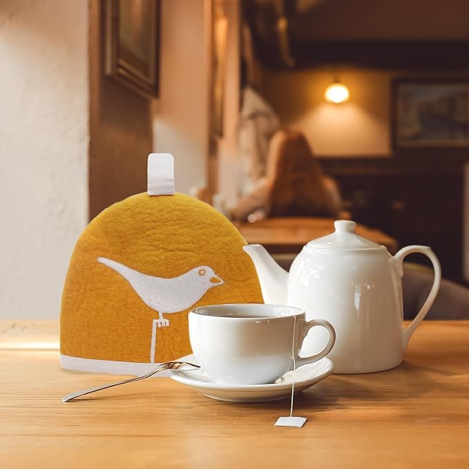 Glaciart One Wool Teapot Cozy Kettle Cover | Dome Shaped Large Tea Cosy, Kettle or French Press | Handmade & Needle Felted from Natural Wool | Warms Up to 2 Hours | Great as Gift