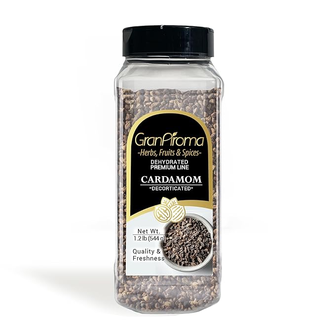 GranAroma Decorticated Cardamom, Versatile Spice, Indian Cuisine, Rich & Intense Flavor (1.2 Pound)
