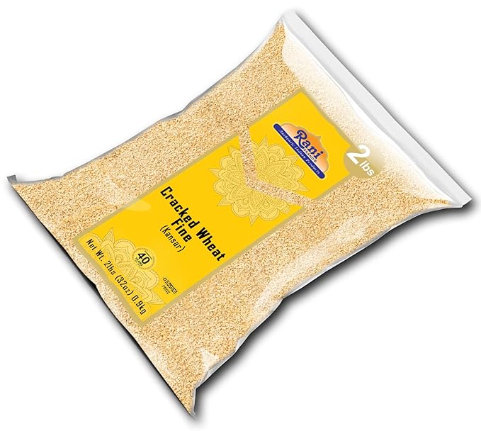 Rani Cracked Wheat Fine (Kansar/Bulgur Wheat#1) 32oz (2lbs) 908g ~ All Natural | Vegan | Gluten Friendly | NON-GMO |Kosher | Indian Origin