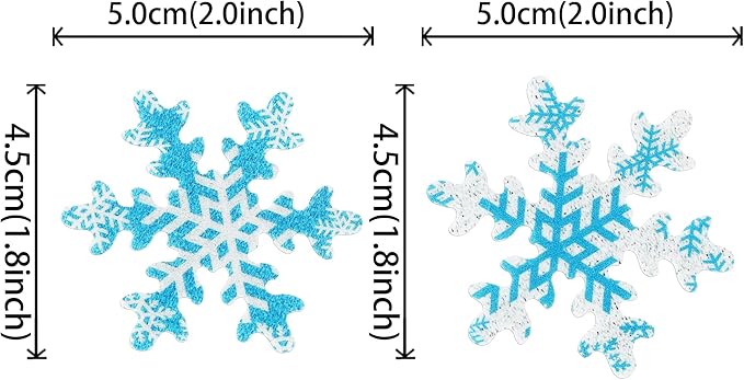 Rsstarxi 50 Pack Snowflake Edible Cupcake Toppers Rice Paper Edible Snowflake Cupcake Picks for Frozen Winter Snowflake Theme Baby Shower Wedding Birthday Christmas Party Cake Decorations