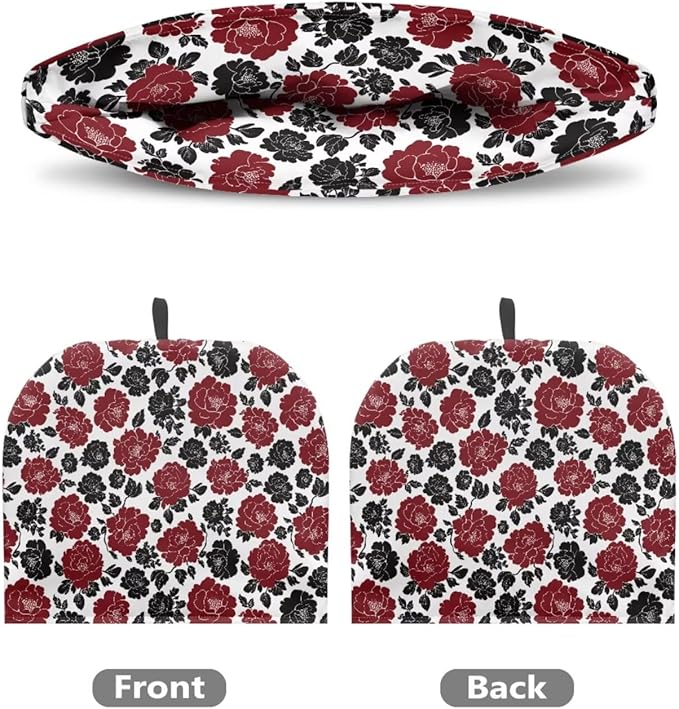 Rose Print Tea Cozy for Teapot Kettle Dust Cover Large Tea Cosy Insulation and Keep Warm Portable Easy to Clean Kettle Protective Suitable for Kitchens Hotels or Cafes