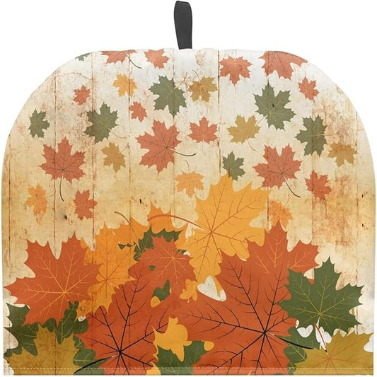 Hudotybom Fall Maple Leaf Tea Cozy for Teapot Insulated Large Teapot Cover to Keep Warm Tea Kettle Cover Thanksgiving Fall Kitchen Home Decorations