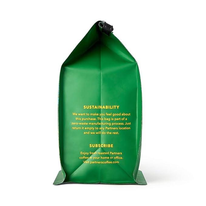 PARTNERS COFFEE ROASTERS - Whole Bean Coffee (Ghost Town - Decaf, Medium Roast) 12oz - Decaf Coffee via Mountain Water - Malt, Golden Raisin, White Chocolate - Coffee Beans - Roasted in New York City