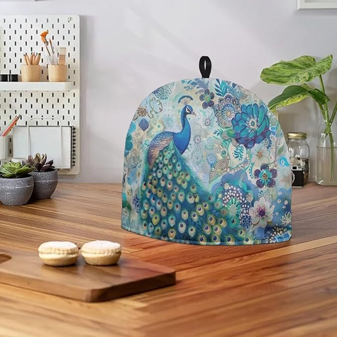Peacock Tea Cozy for Teapot Insulated Boho Tea Cosy for Teapot Home Decoration Bohemia Tea Cozies Kitchen Accessory Tea Pot Cozy for Keeping Warm
