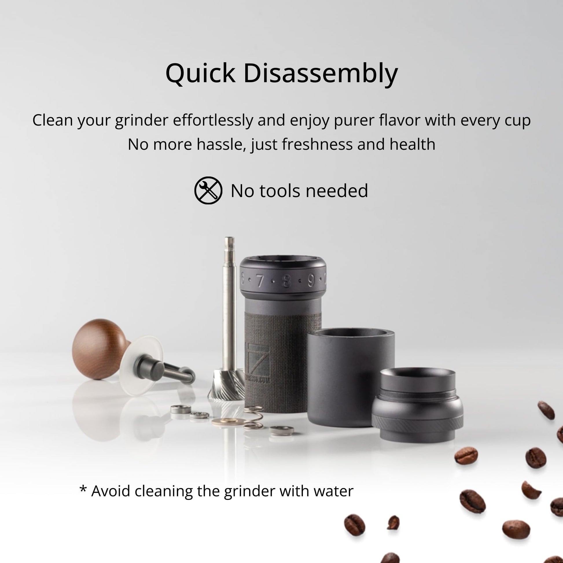 1Zpresso K-Ultra Manual Coffee Grinder Iron Gray with Carrying Case, Assembly Consistency Grind
