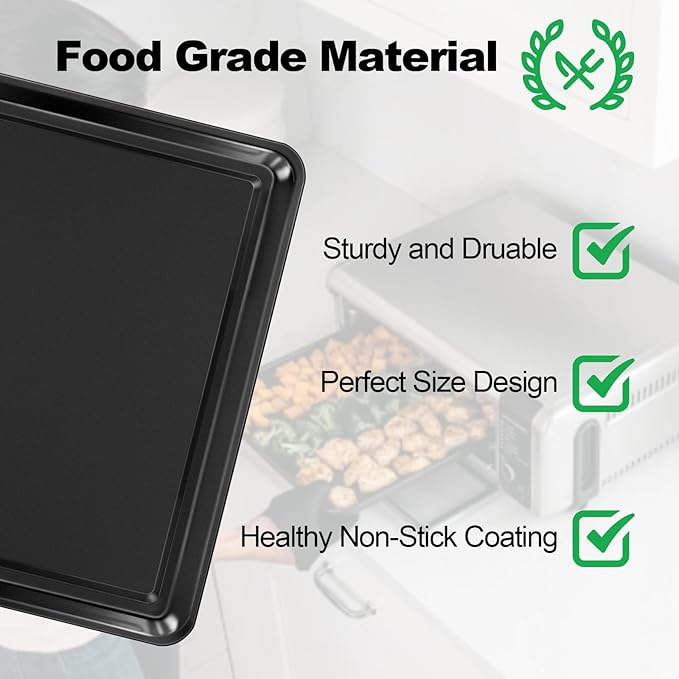 13 Inch Baking Sheet for Ninja Foodi SP101 Air Fryer Oven, Replacement Pan for SP100 SP102 SP101C, Cookie Sheet for 8-in-1 Digital Air Fryer Oven