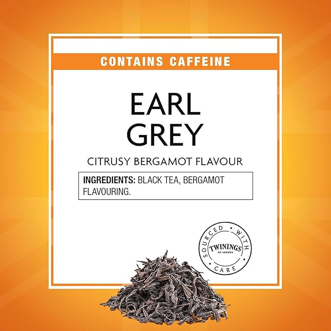 Twinings Earl Grey Loose Black Tea Tin, 3.53 Ounce Tin (Pack of 1), Flavoured with Citrus and Bergamot, Caffeinated, Enjoy Hot or Iced