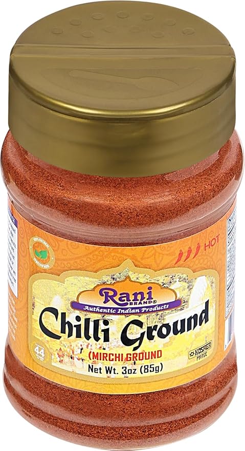Rani Chilli Powder (Mirchi) Ground Indian Spice 3oz (85g) PET Jar ~ All Natural | Salt-Free | Vegan | No Colors | Gluten Friendly | NON-GMO | Kosher | Indian Origin