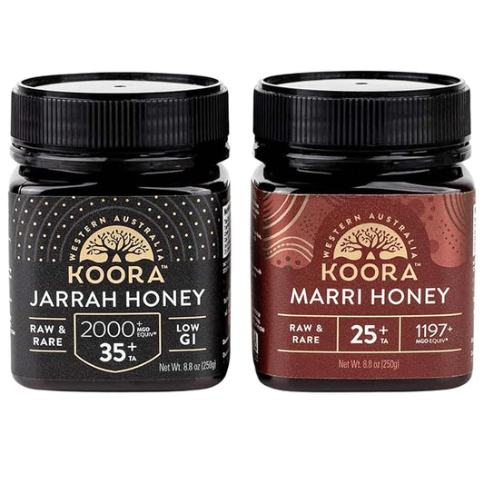 Bundle of Jarrah Honey TA 35+ and Marri Honey TA 25+ (MGO 2000+ and MGO 1197+ Manuka Honey Equivalent)