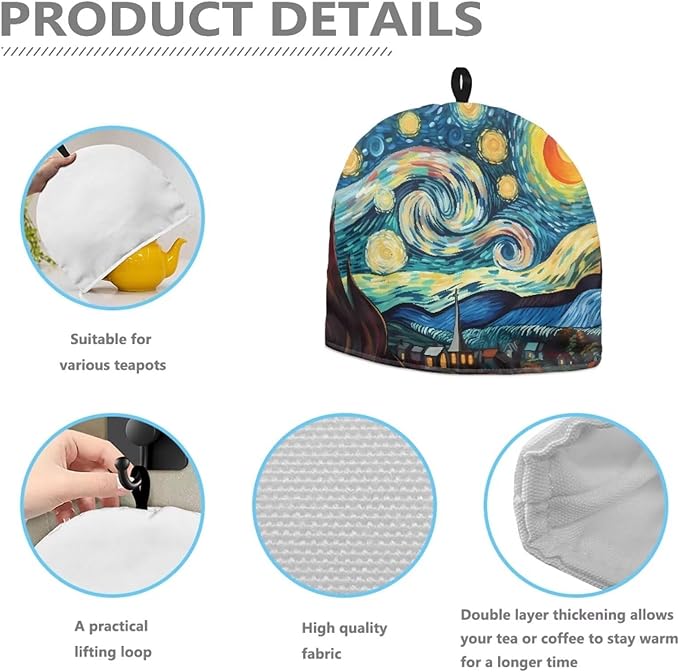 Insulated 3D Printed Teapot Cozy Durable Valentine Tea Pot Decor Tea Pot Cozy for Keeping Warm Tea Cosy for Teapot