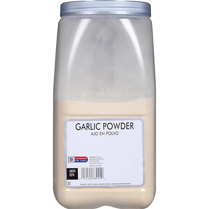McCormick Culinary Garlic Powder, 6 lb - One 6 Pound Container of Bulk Garlic Powder Seasoning, Ideal for Pastas, Meats, Seafood, Vegetables and More