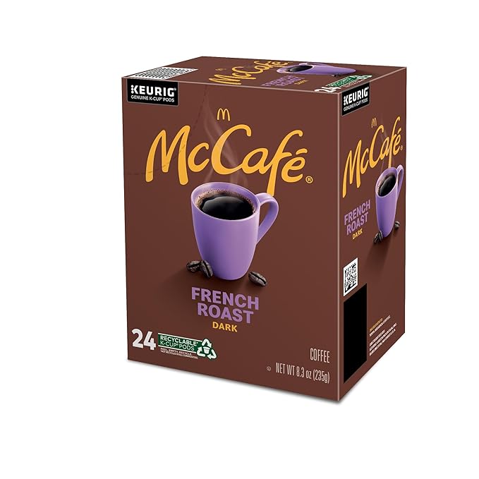 McCafe French Roast, Single Serve Coffee Keurig K-Cup Pods, Dark Roast, 96 Count (4 Packs of 24)
