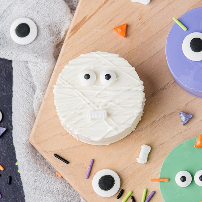 Sweets Indeed Sandwich Cookie Decorating Kit ??Halloween DIY Set with Oreo Mold, Spooky Sprinkles, Candy Eyeballs, Monster Teeth & Piping Bags