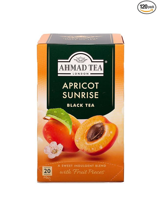 Ahmad Tea Apricot Sunrise Black Tea, 20 Count, Pack of 6
