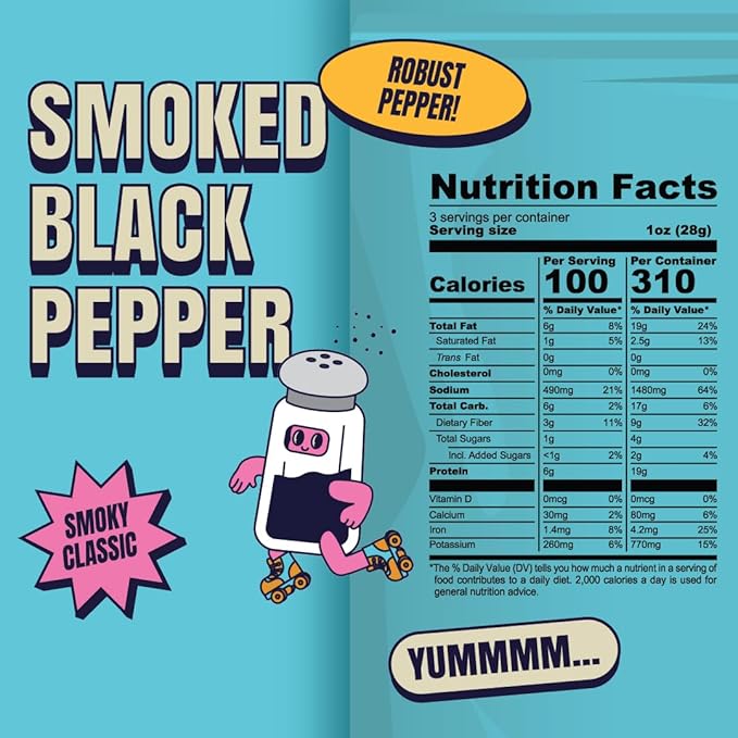 Louisville Vegan Jerky Co. Traditional Variety Bundle Vegan Jerky 3 oz. 5 pack (Smoky Carolina BBQ, Buffalo Hot Wing, Maple Bacon, Pepperoni Pizza, Smoked Black Pepper)
