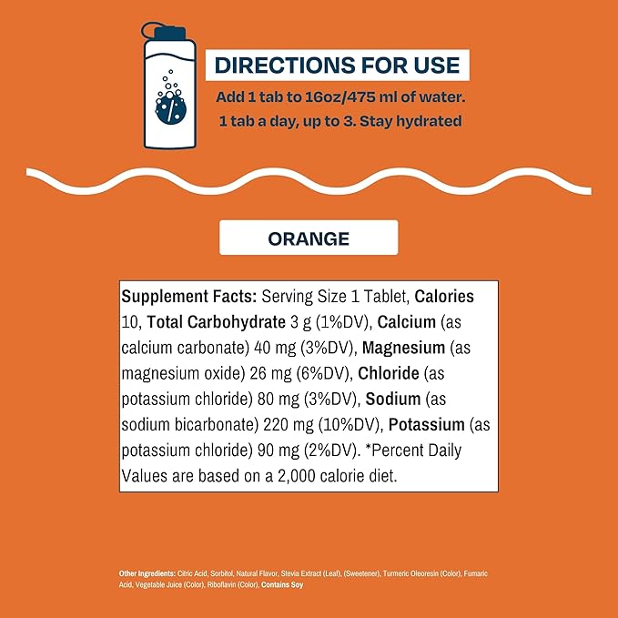 Drinklits Hydration Tablets Variety Pack (6) Tube Bundle | Ginger-Lime + Lemon-Lime + Orange | Delicious Natural Flavors ??0g Sugar ??Electrolyte Sports Drink | 6 Pack (60 Servings)