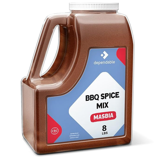 Dependable Food BBQ Spice Mix - 8 Lb. Resealable Jug - Non-GMO, Kosher ??Perfect Blend for Grilling, Smoking, and Roasting