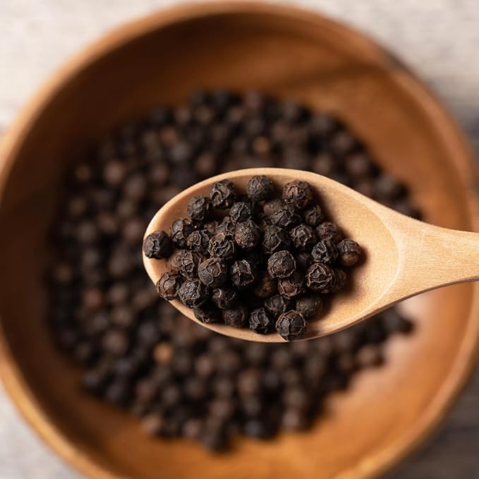 Minimalist Whole Black Peppercorns, 12.8 oz, Pepper Mill & Grinder Refill, Garnish, Reusable Packaging