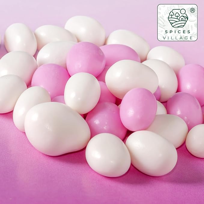 Spices Village Jordan Almonds, Pink and White, Crunchy Candy Coated Almonds, 32 oz, Perfect for Weddings, Baby Showers, Parties, Favors, and Gifting, Kosher Certified