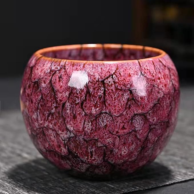 MQjzsh Chinese Japanese teacups, porcelain, kung fu teacups, handmade four-piece sakura powder teacup