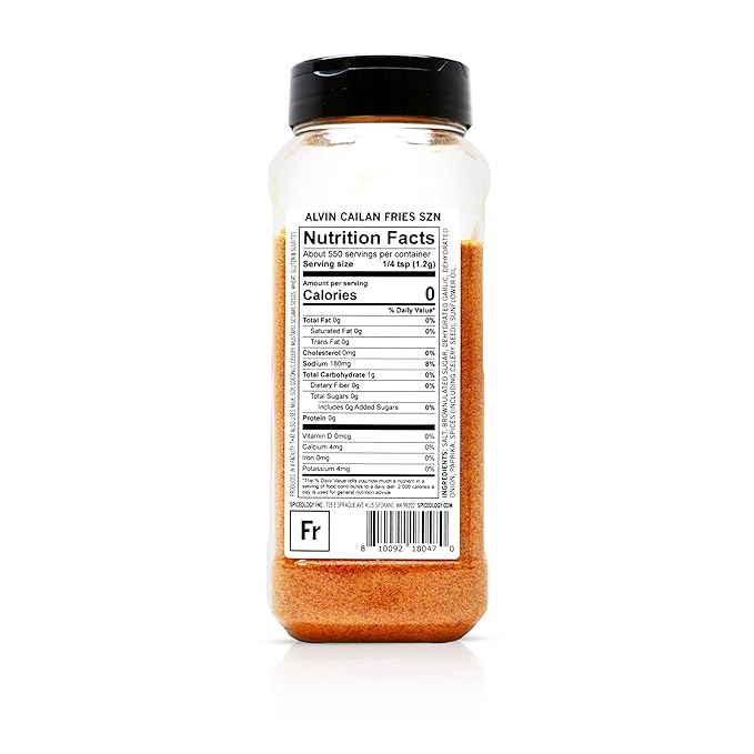 Spiceology – Chef Alvin Cailan Fry Seasoning – Savory, Tangy & Umami French Fry Seasoning – Perfect for Burgers, Wings, Tots & Vegetables – Freshly Ground & Bold Flavor – 23.3 oz