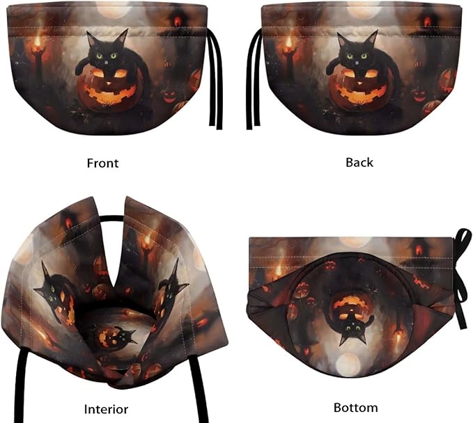 Black Cat Tea Cozy for Teapot Insulated Pumpkin Tea Pot Cozy for All Hallows' Eve Reusable Breakfast Warmer Designed in England Resuable Kettle Cover for Kitchen Decor