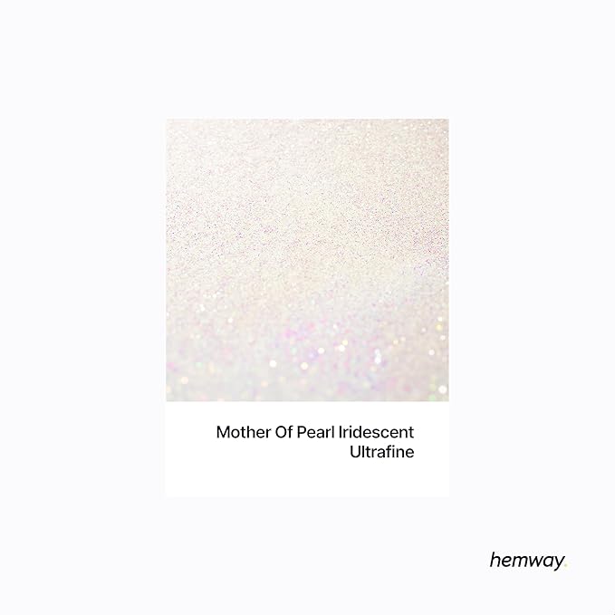 Hemway Premium Glitter Shaker - Mother of Pearl Iridescent | 130g Ultrafine Metallic Flake Sequins for Resin & Epoxy Crafts | Craft Supplies for Tumblers, Festival, Art