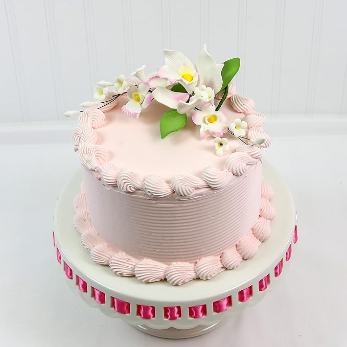 Global Sugar Art Cymbidium Orchid Spray Sugar Cake Flower, Pink, 1 Count by Chef Alan Tetreault